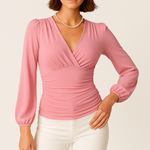 Amelie | Long Sleeve V-Neck Shirt