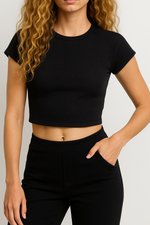 Sloane | Ribbed Crop Top