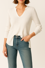 Elara | Raw-Edge Knit Blouse