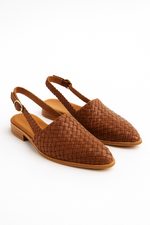 Imogen | Woven Slingback Flats