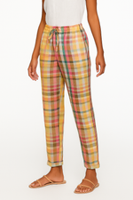 Clara | Check Linen Pants