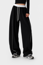 Lyra | Contrast Wide-Leg Pants