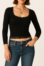 Celeste | Lace Detail Top