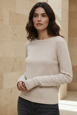 Eva | Striped Long Sleeve T Shirt