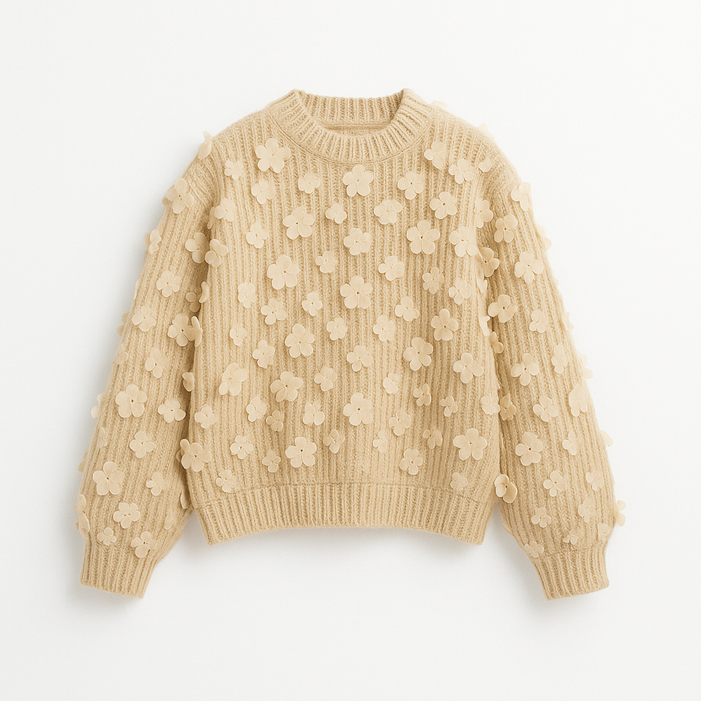 India | Knitted Floral Sweater