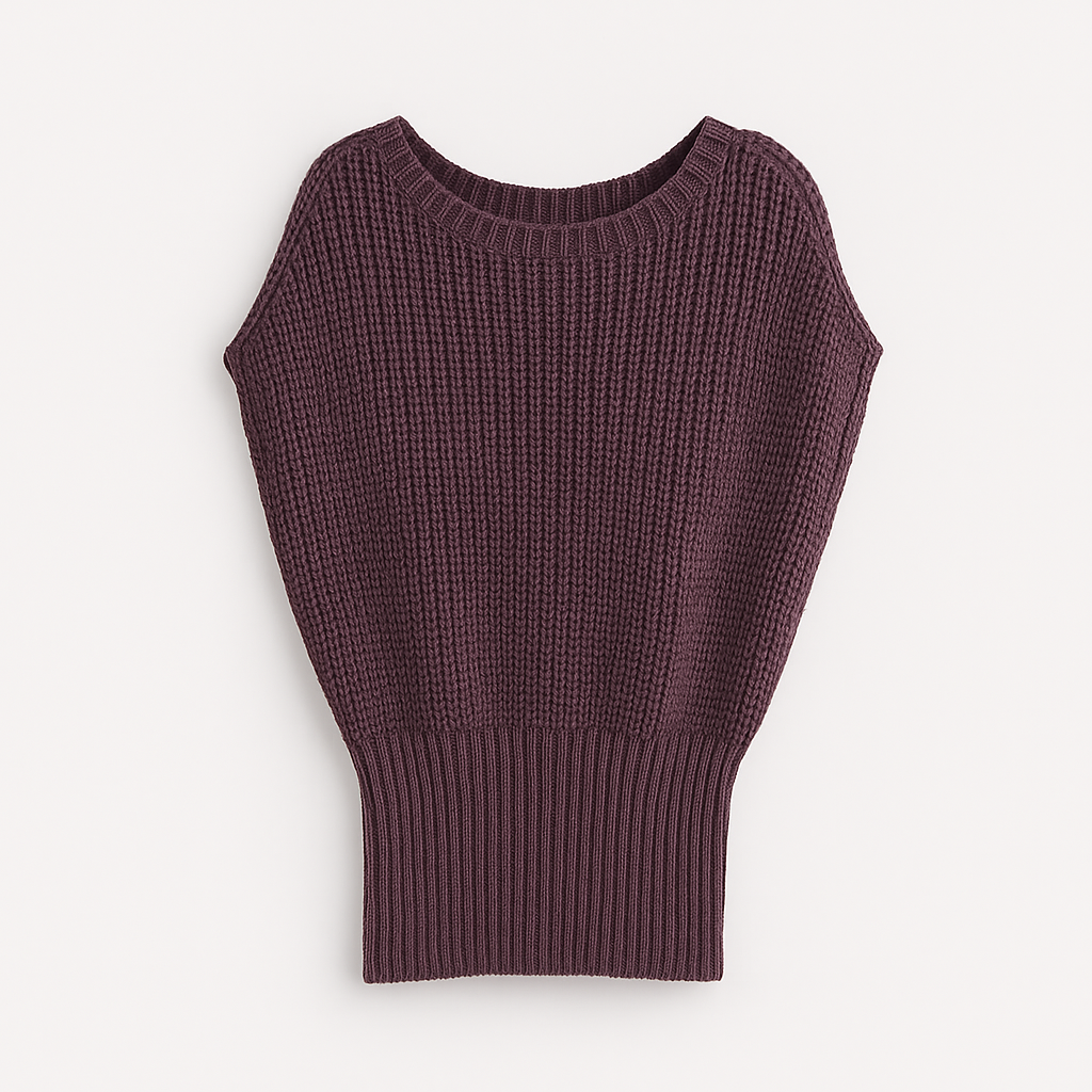 Kylie | Purple Knit Sweater Vest