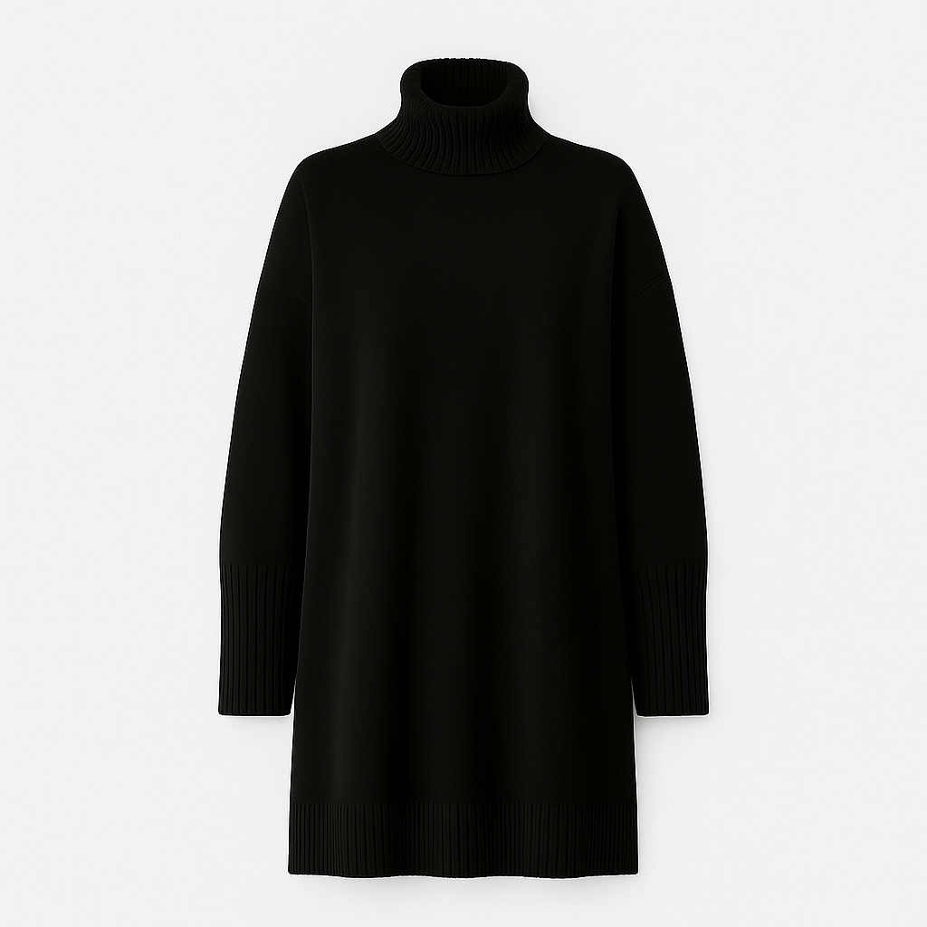 Blackie | Black Casual Turtleneck Dress