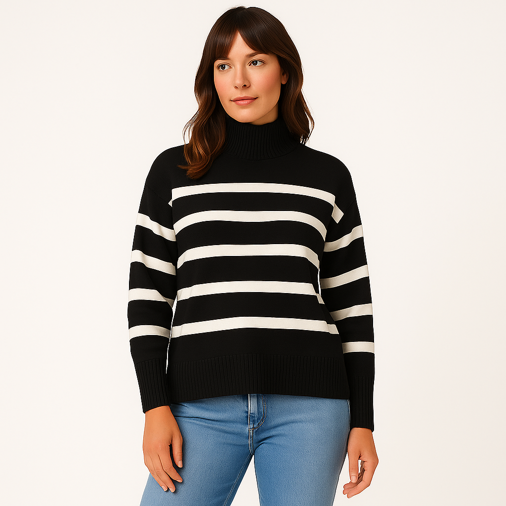 Bingo | Striped Turtleneck Sweater