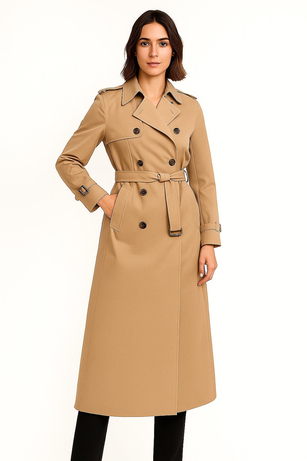 Emma | Belted Lapel Trench Coat