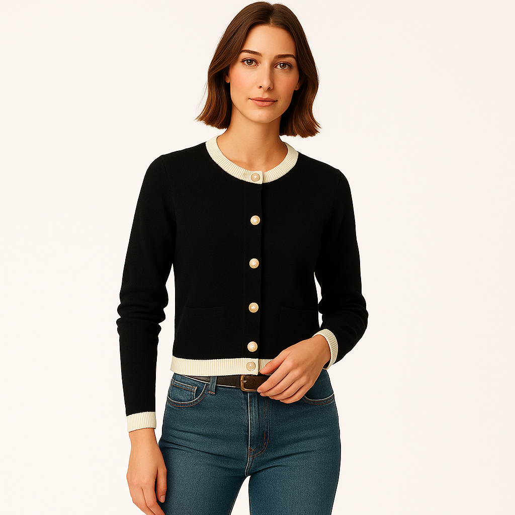 Harper | Knit Cardigan with Round Neck