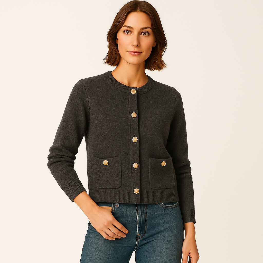 Harper | Knit Cardigan with Round Neck