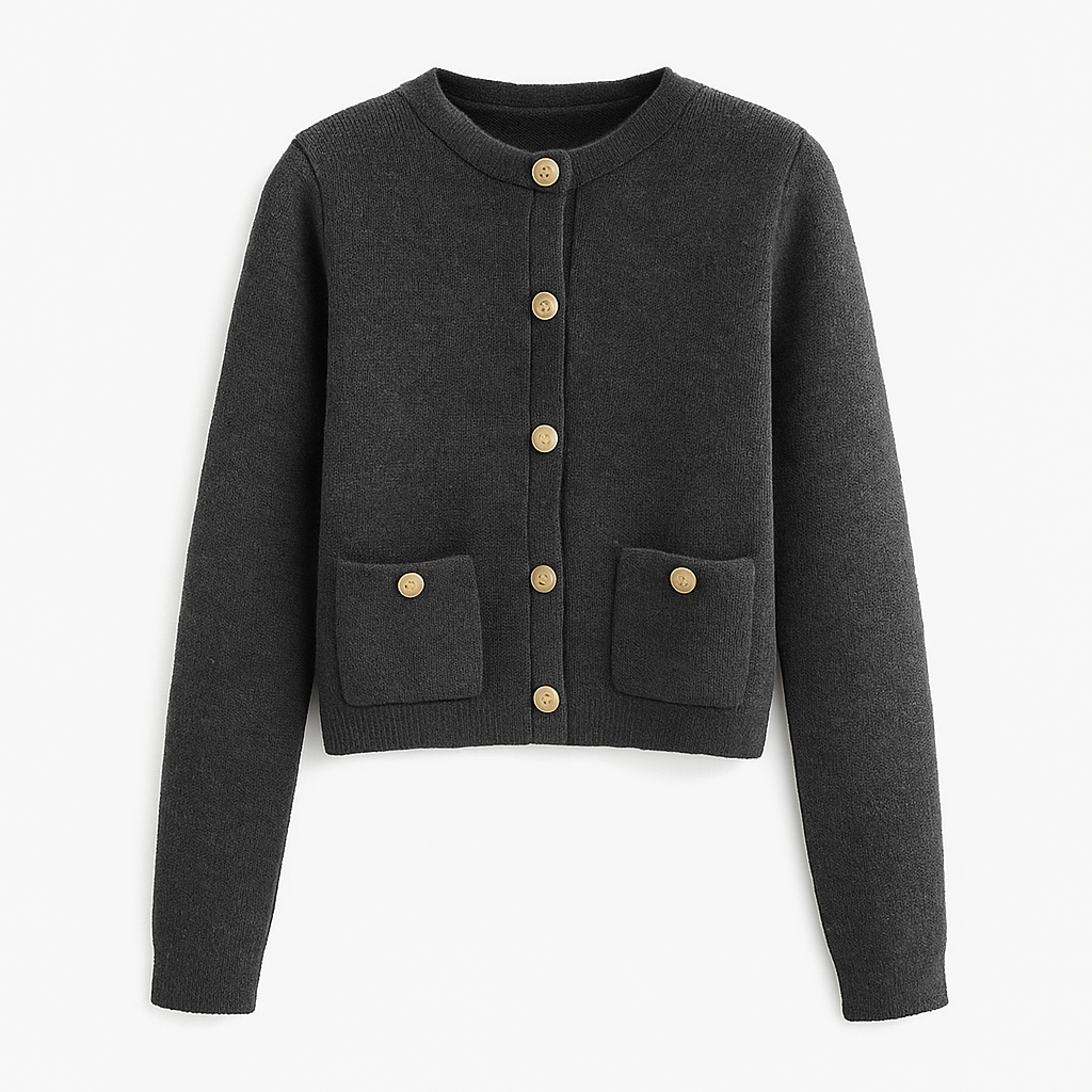 Harper | Knit Cardigan with Round Neck