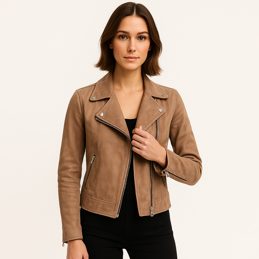 Ashley | Faux Leather Motorcycle Jacket