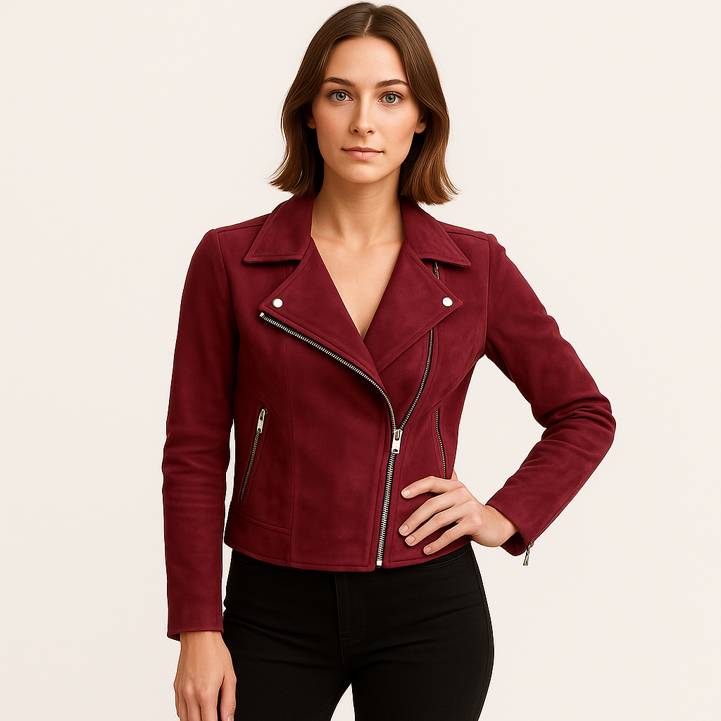 Ashley | Faux Leather Motorcycle Jacket