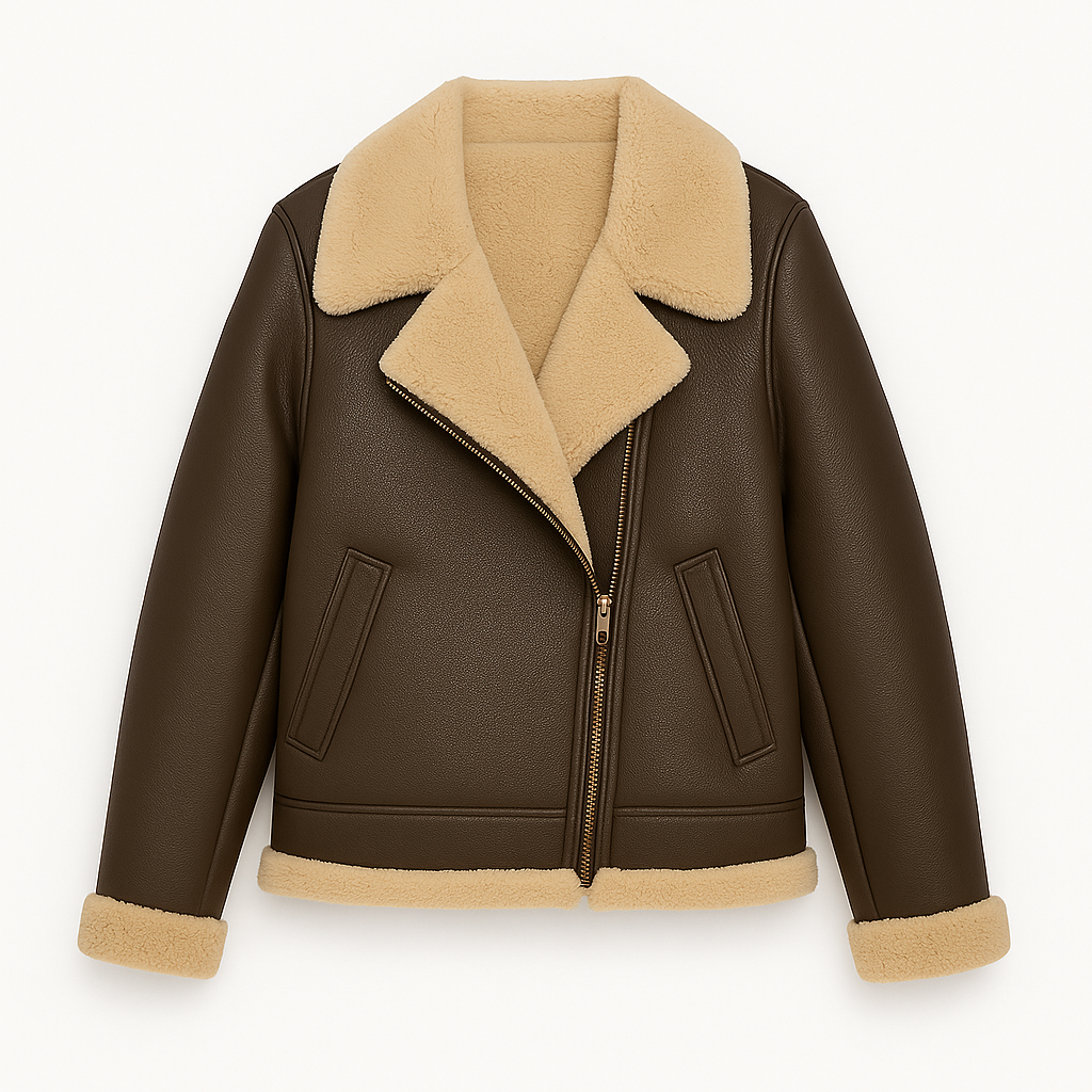 Leah | Leather Brown Jacket