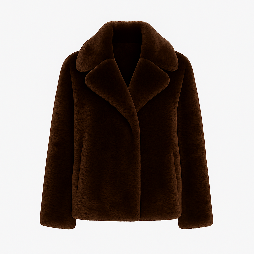 Mila | Chic Brown Faux Fur Jacket