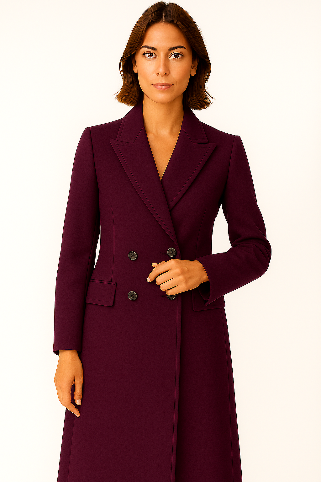 Nova | Longline Burgundy Overcoat