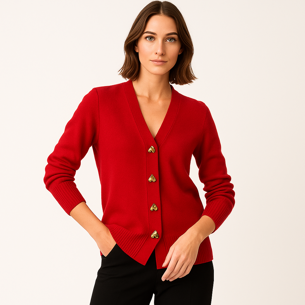 Elodie | V Neck Knitted Cardigan