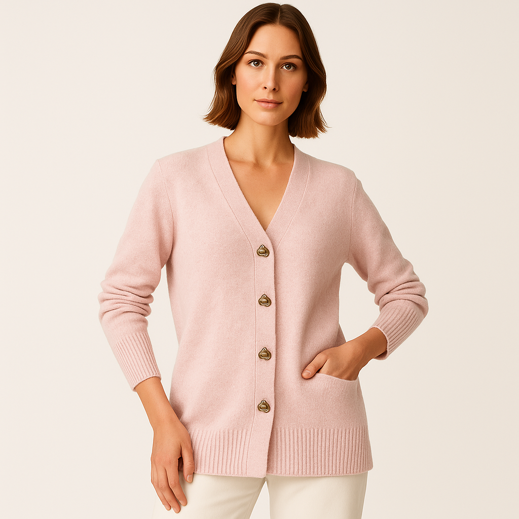 Elodie | V Neck Knitted Cardigan