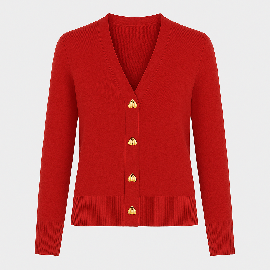 Elodie | V Neck Knitted Cardigan