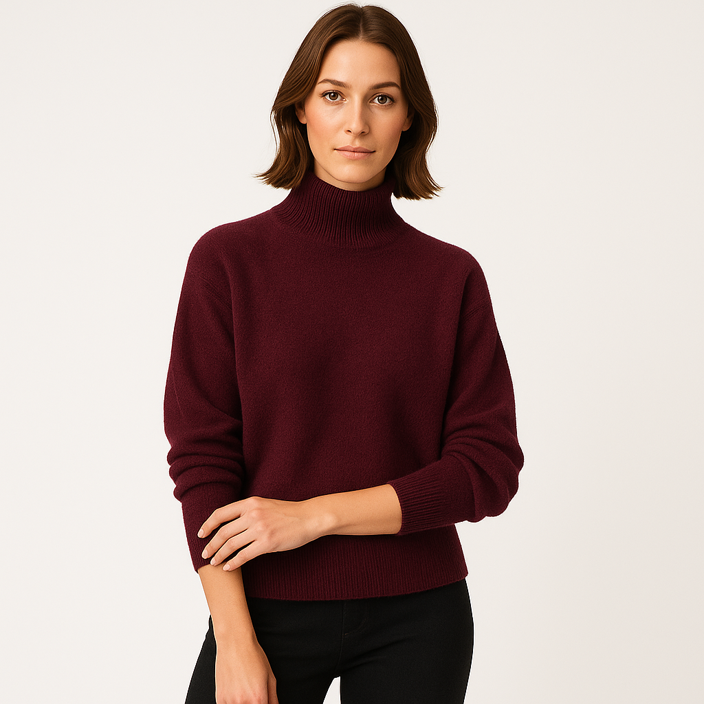 Lola | Long Sleeve Turtleneck Knitted Sweater