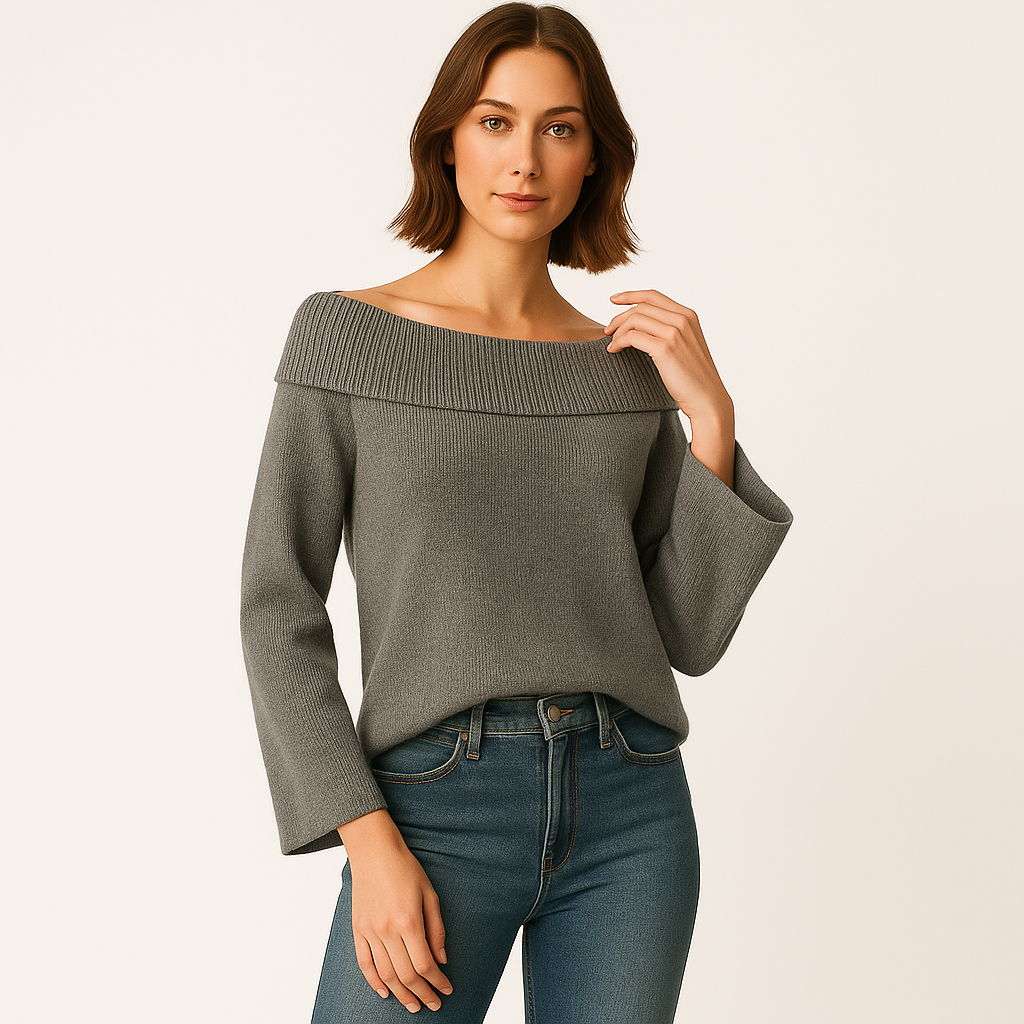 Eliza | Solid Off Shoulder Sweater