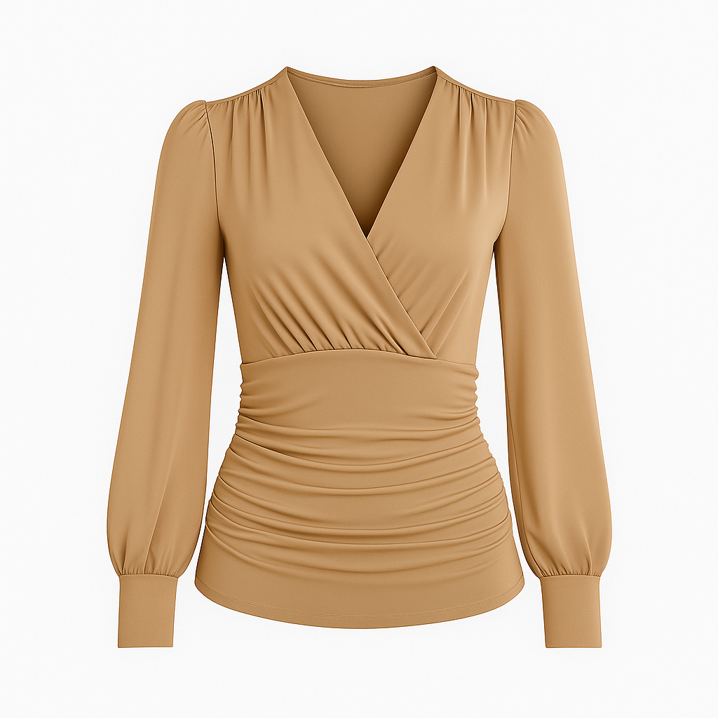 Amelie | Long Sleeve V-Neck Shirt