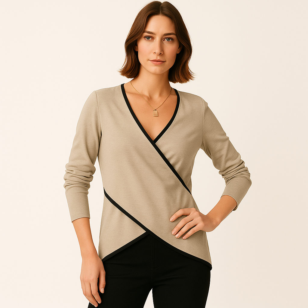 Casie | Cross Long Sleeves T-Shirt