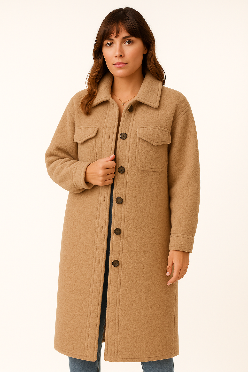 Ava | Fleece Long Coat