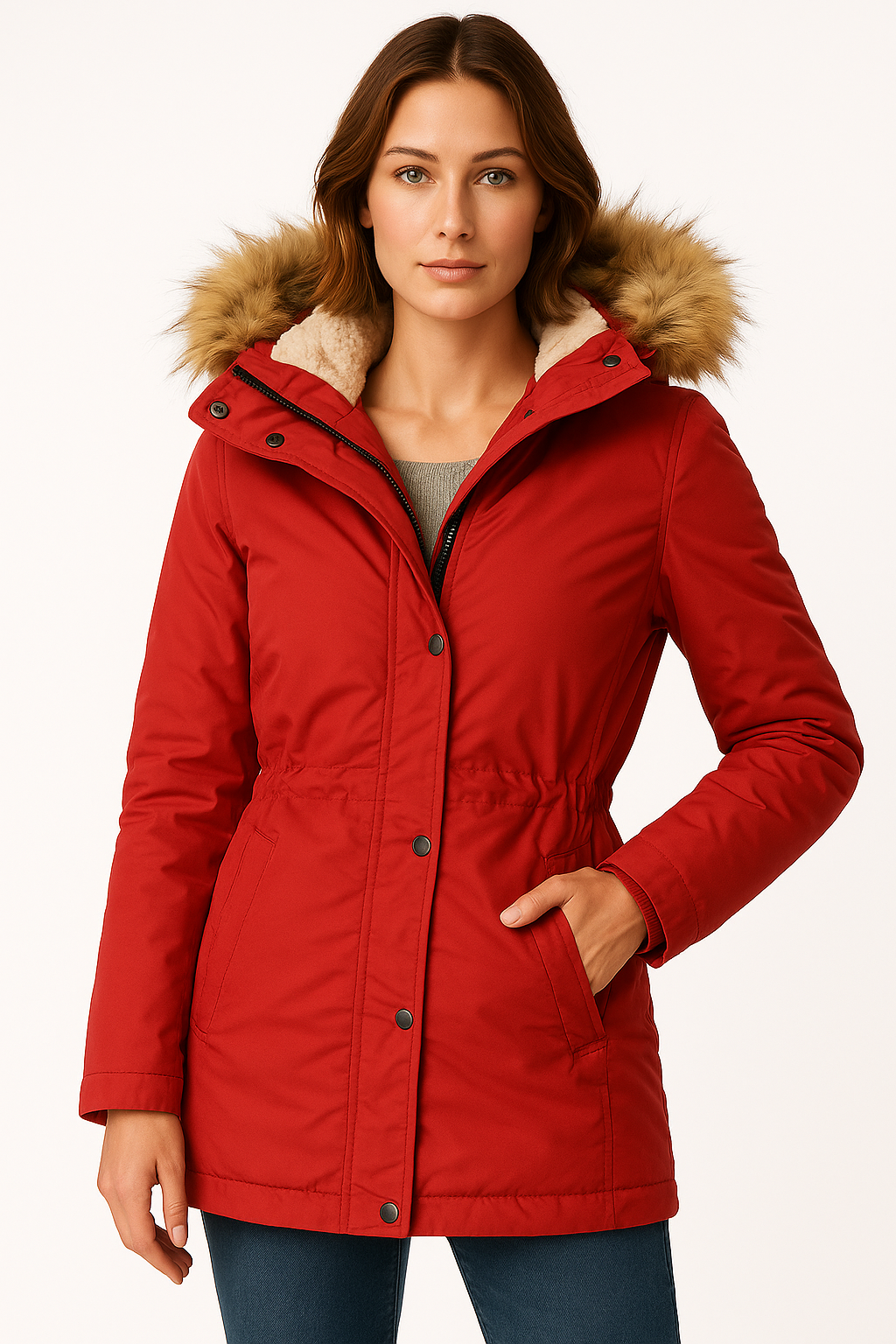 Jane | Slim Fit Cotton Hooded Jacket