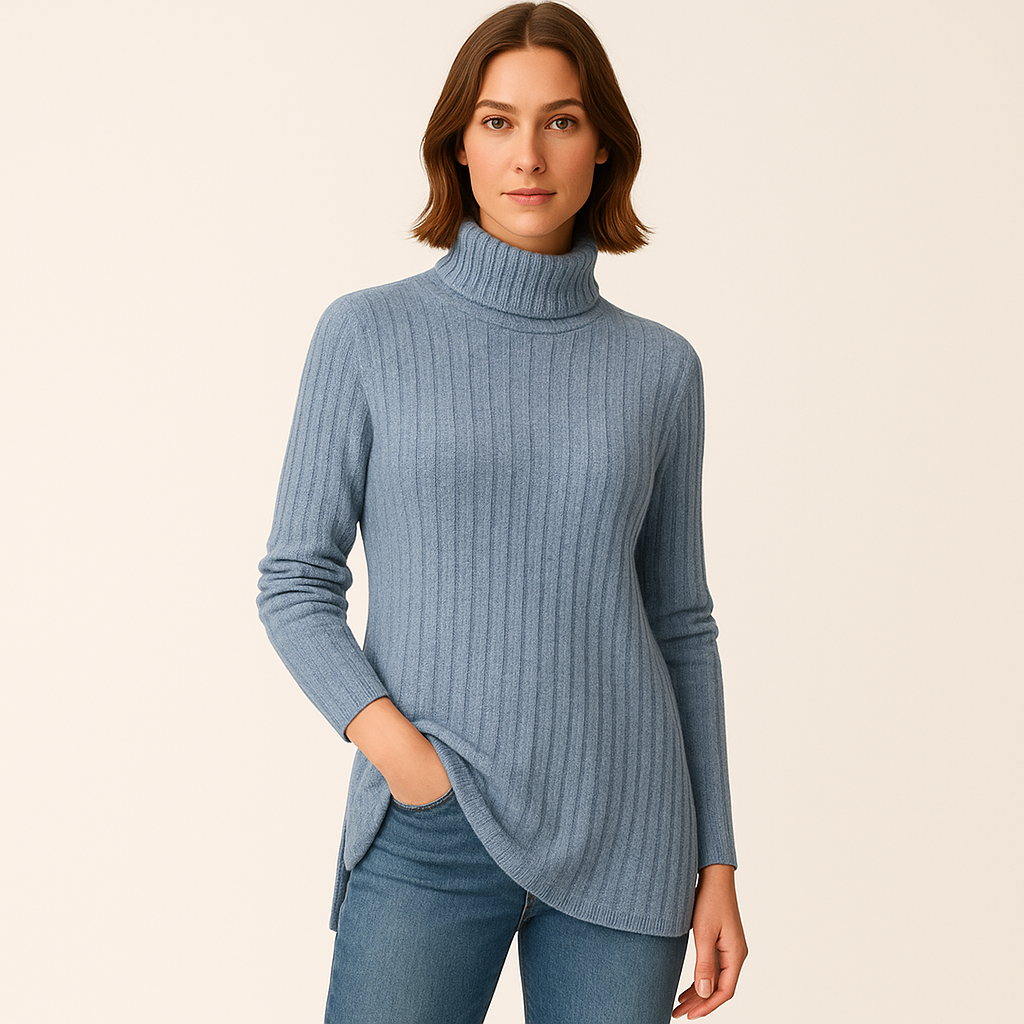 Mary | Striped Long Sleeves Turtleneck Jumper