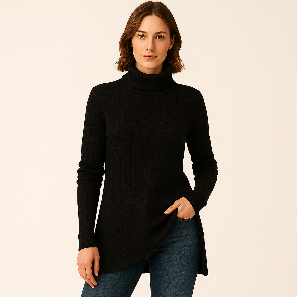 Mary | Striped Long Sleeves Turtleneck Jumper