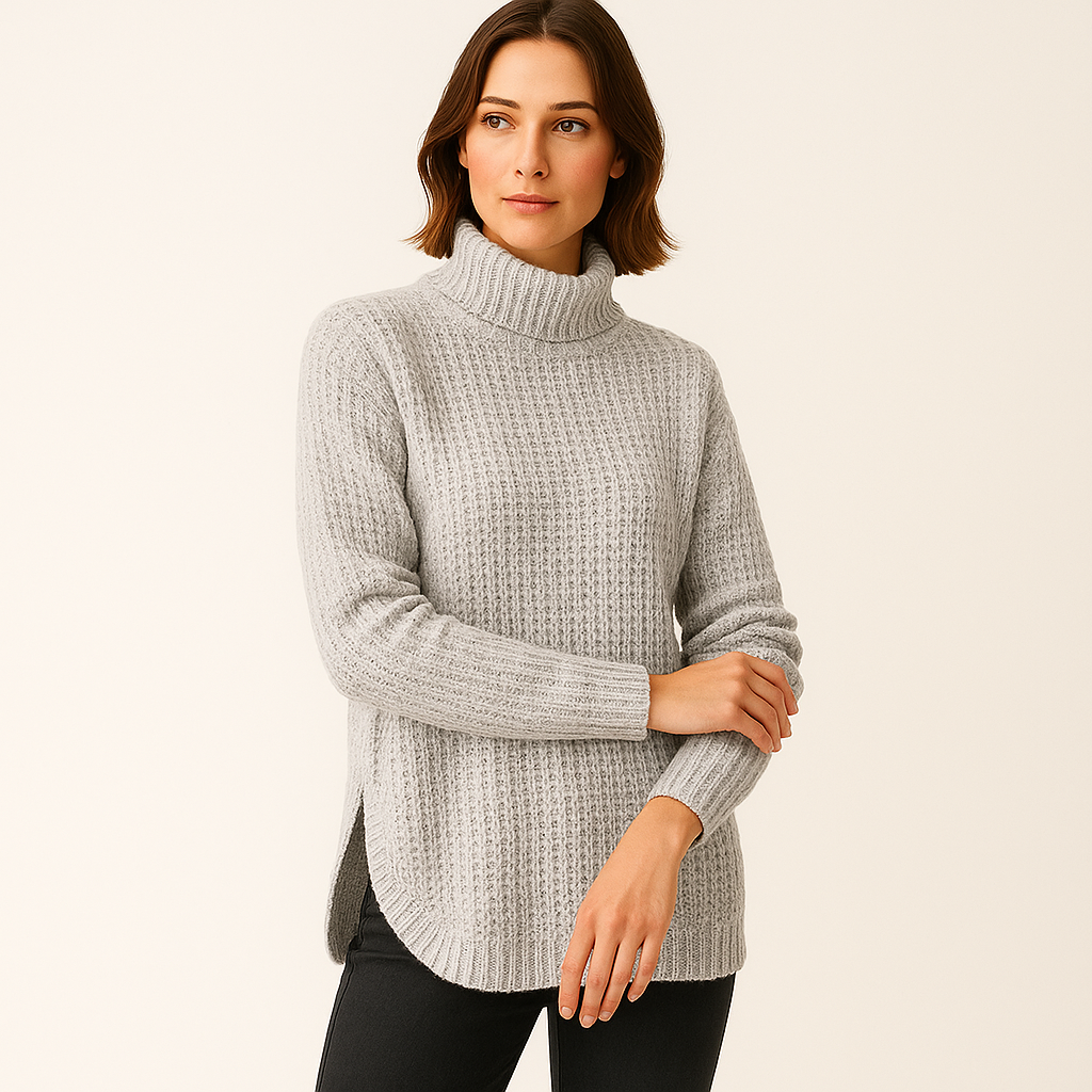 Cindy | Oversized Knit Turtleneck Sweater