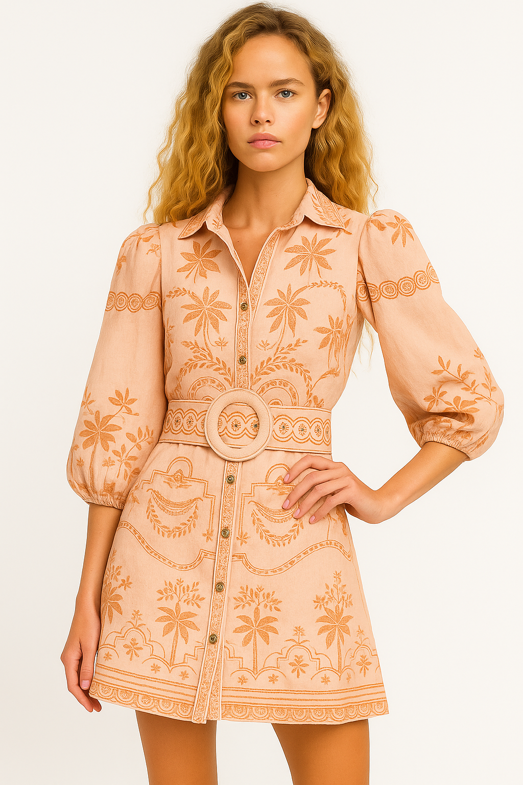 Nina | Vintage Mini Dress with Long Sleeves