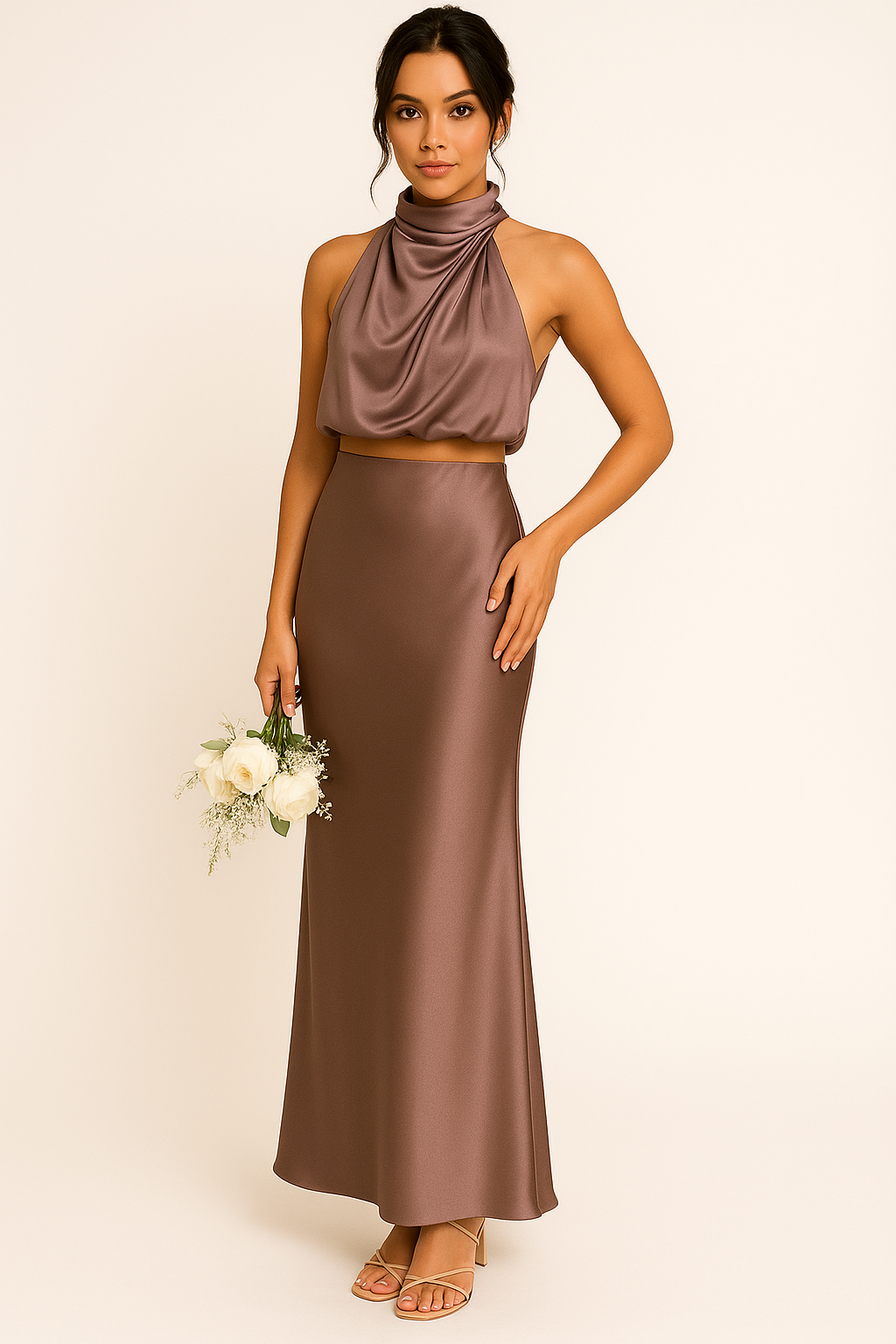 Sophia | Luxe Crop Top & Skirt Set