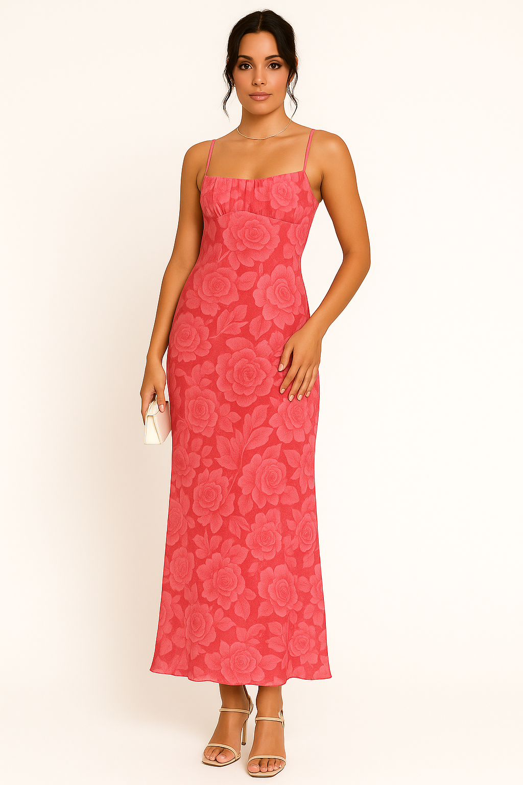 Lila | Pink Midi Dress
