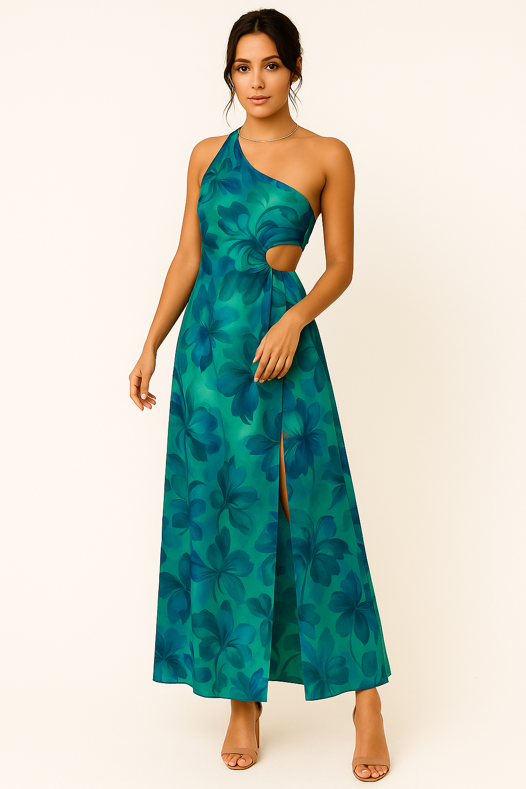 Marbella |  One-Shoulder Maxi Dress