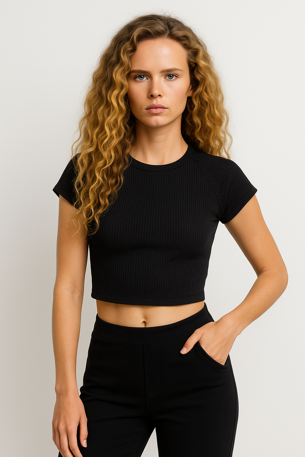 Sloane |  Ribbed Crop Top