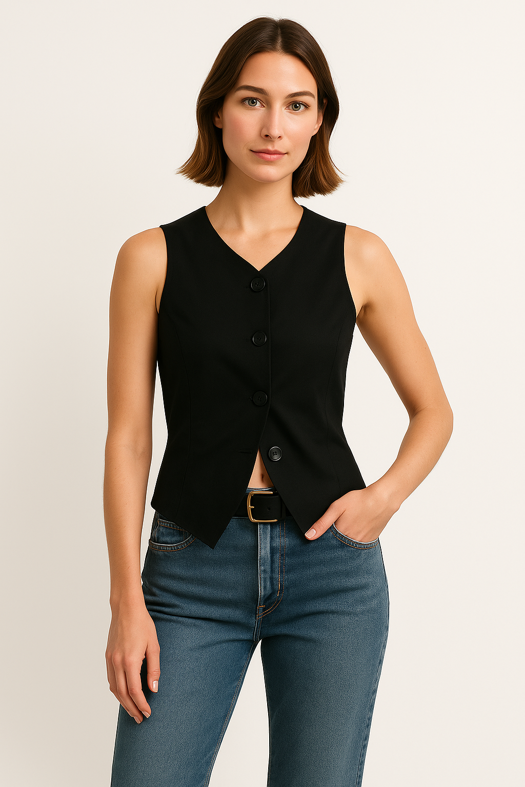 Arden | Linen Blend Vest