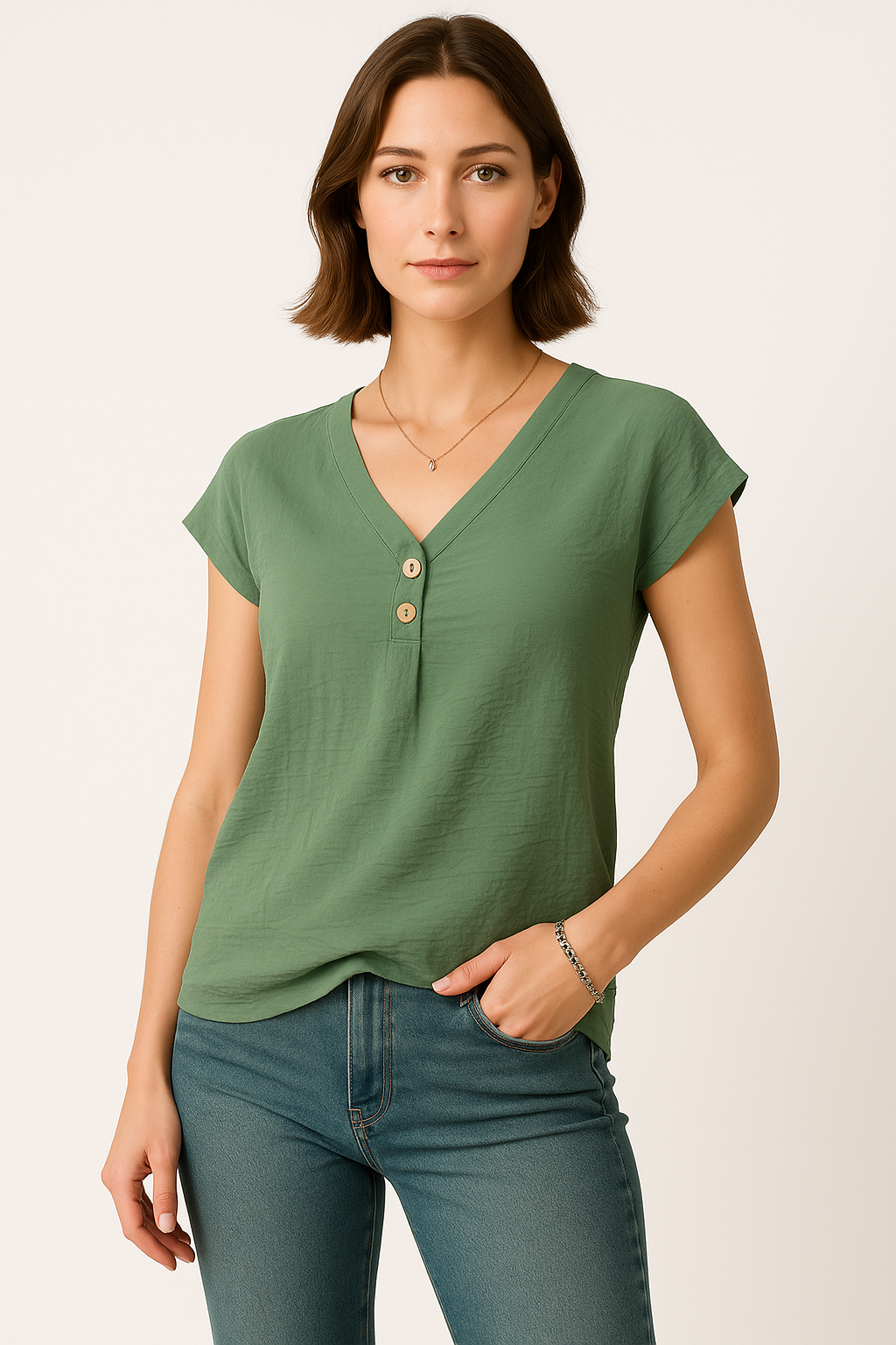 Ava | V-Neck Sleeveless T Shirt