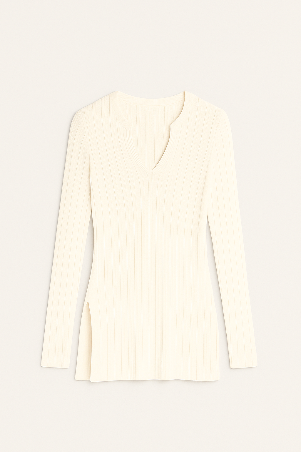Elara | Raw-Edge Knit Blouse
