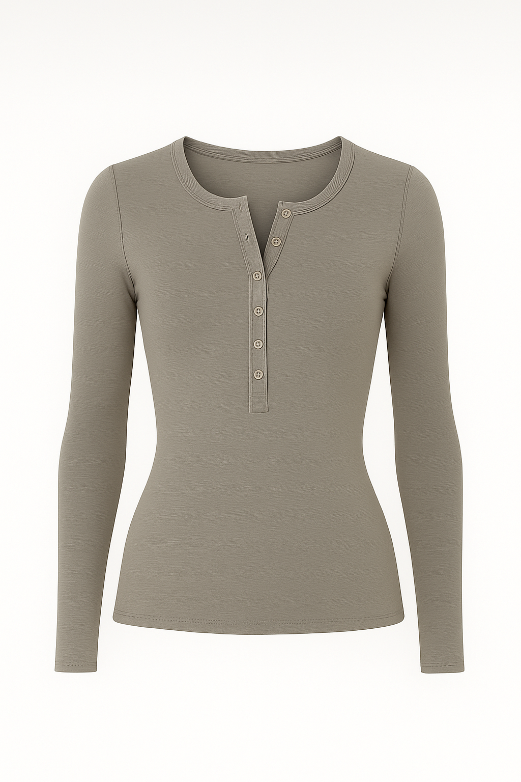 Marin | Slim Fit Ribbed Henley Top