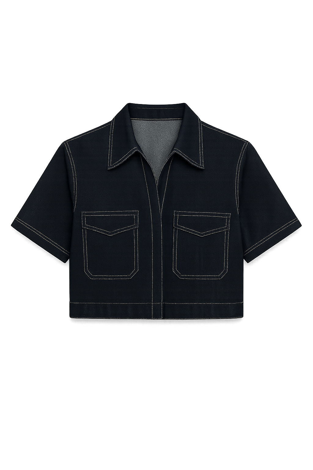 Arden | Cropped Denim Top