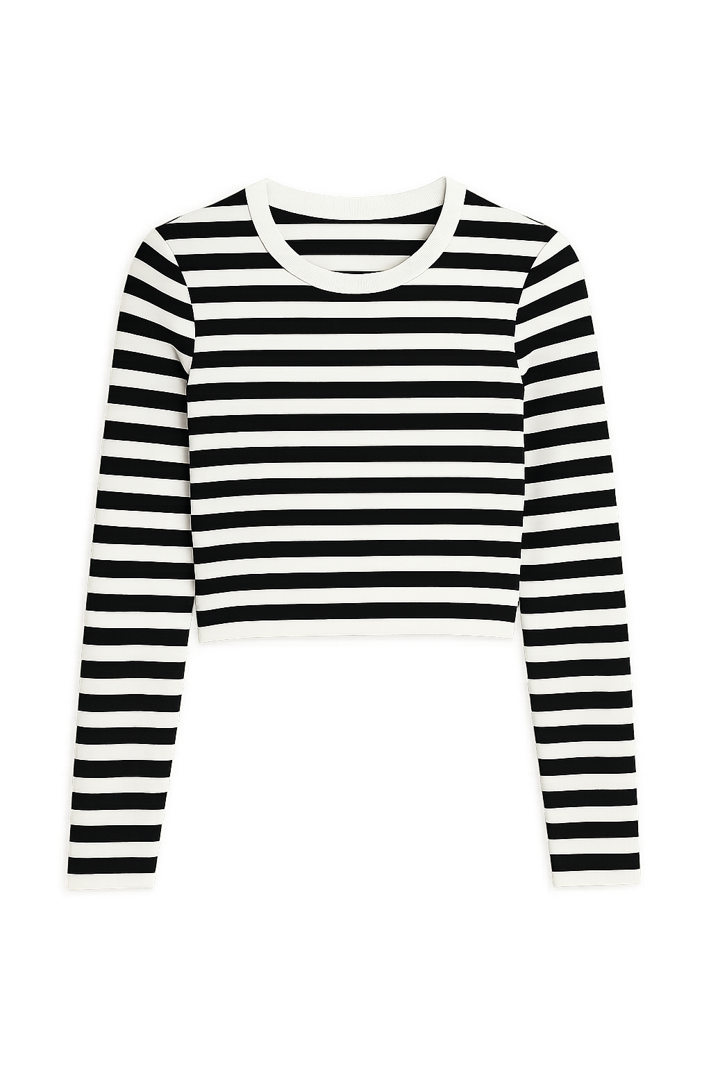 Marseille | Stripe Long Sleeve Crop Top