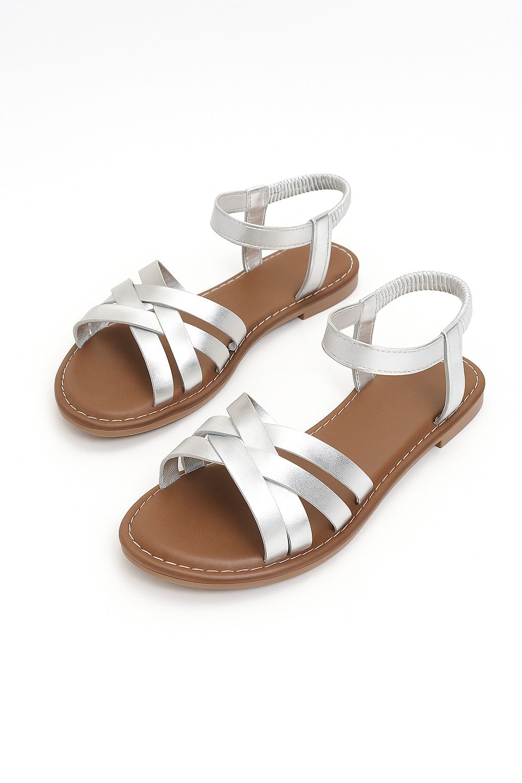 Elysia | Cross Strap Leather Sandals