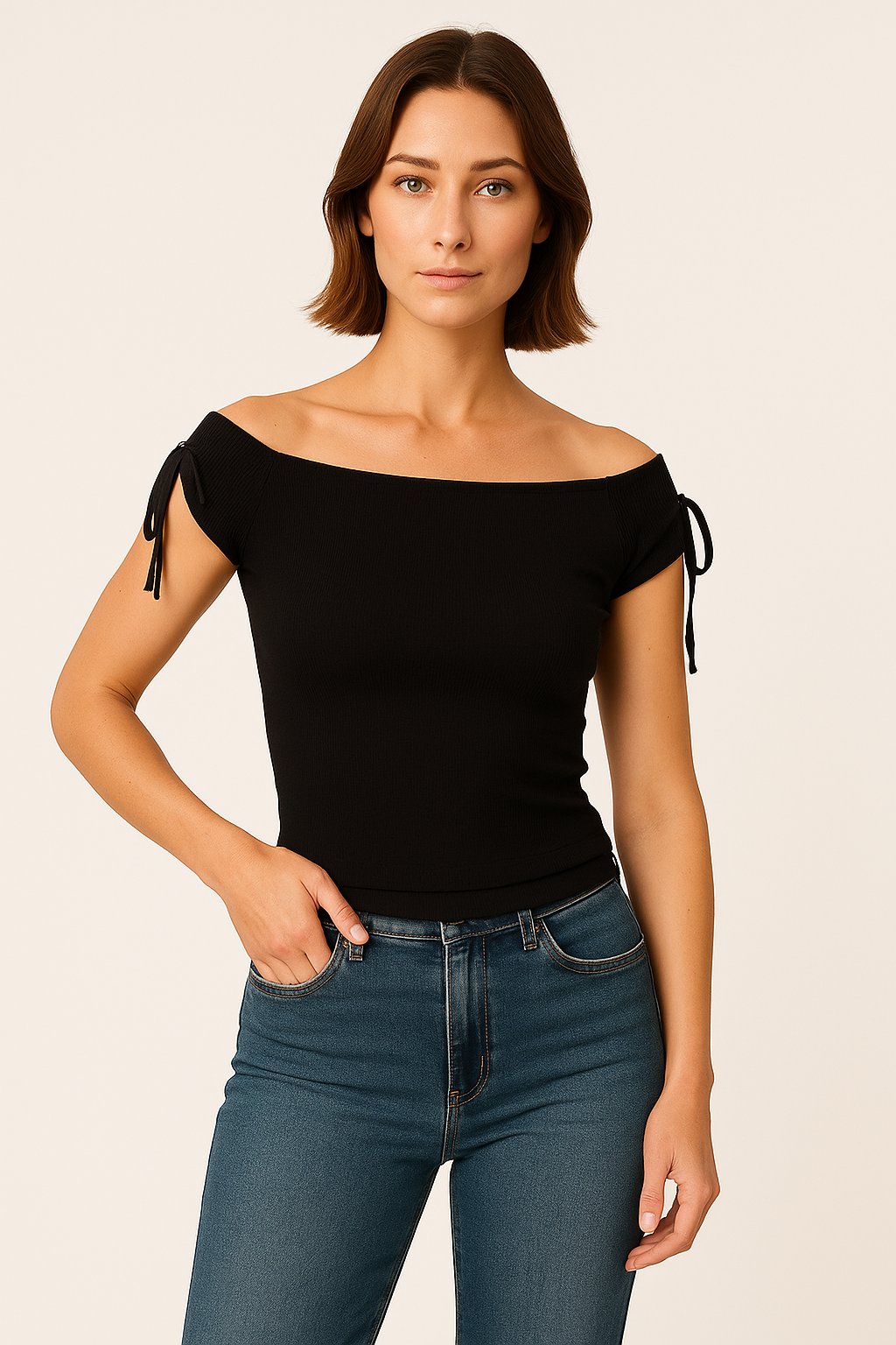 Ira | Chic Off-Shoulder Top Lace Up