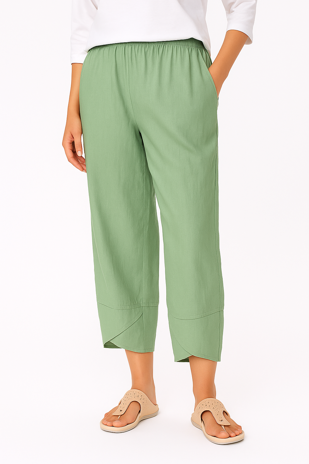 Mira | Cropped Linen Pants