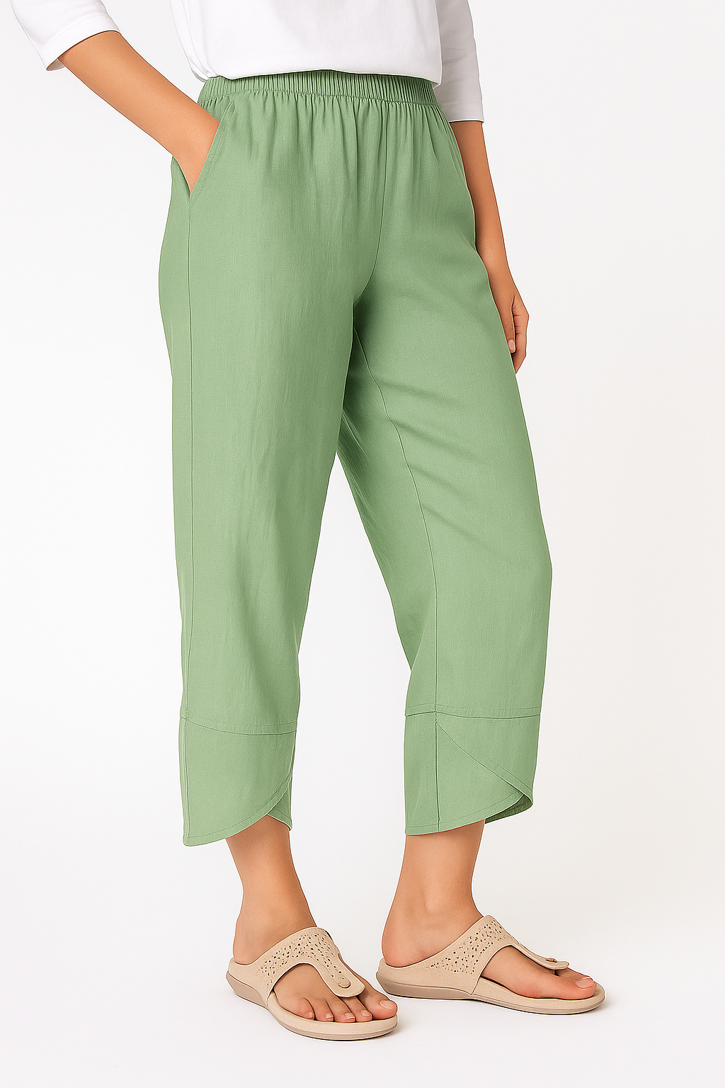 Mira | Cropped Linen Pants