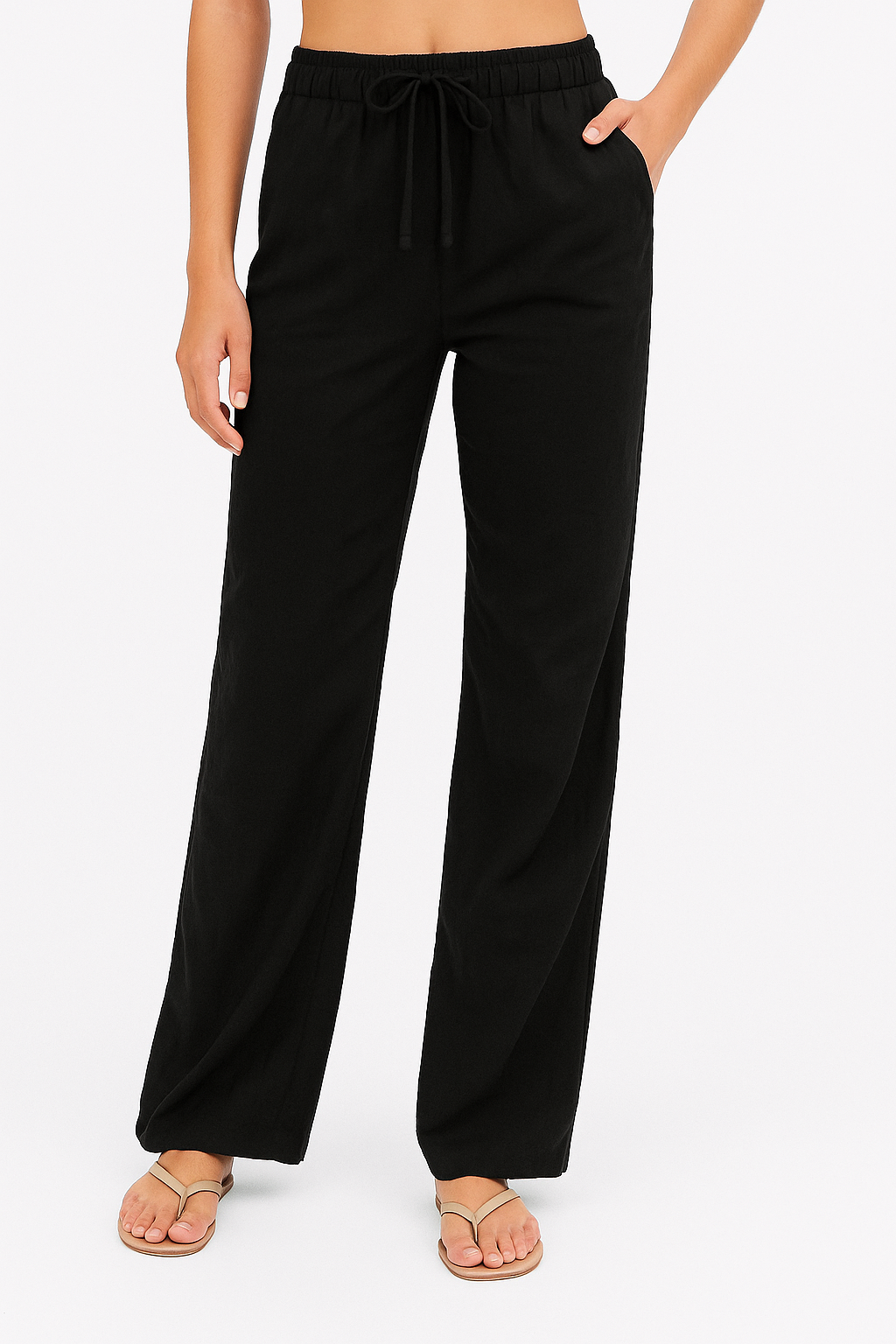 Elena | Linen Wide-Leg Pants