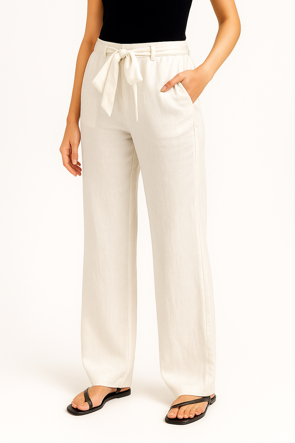Elena | Linen Wide-Leg Pants